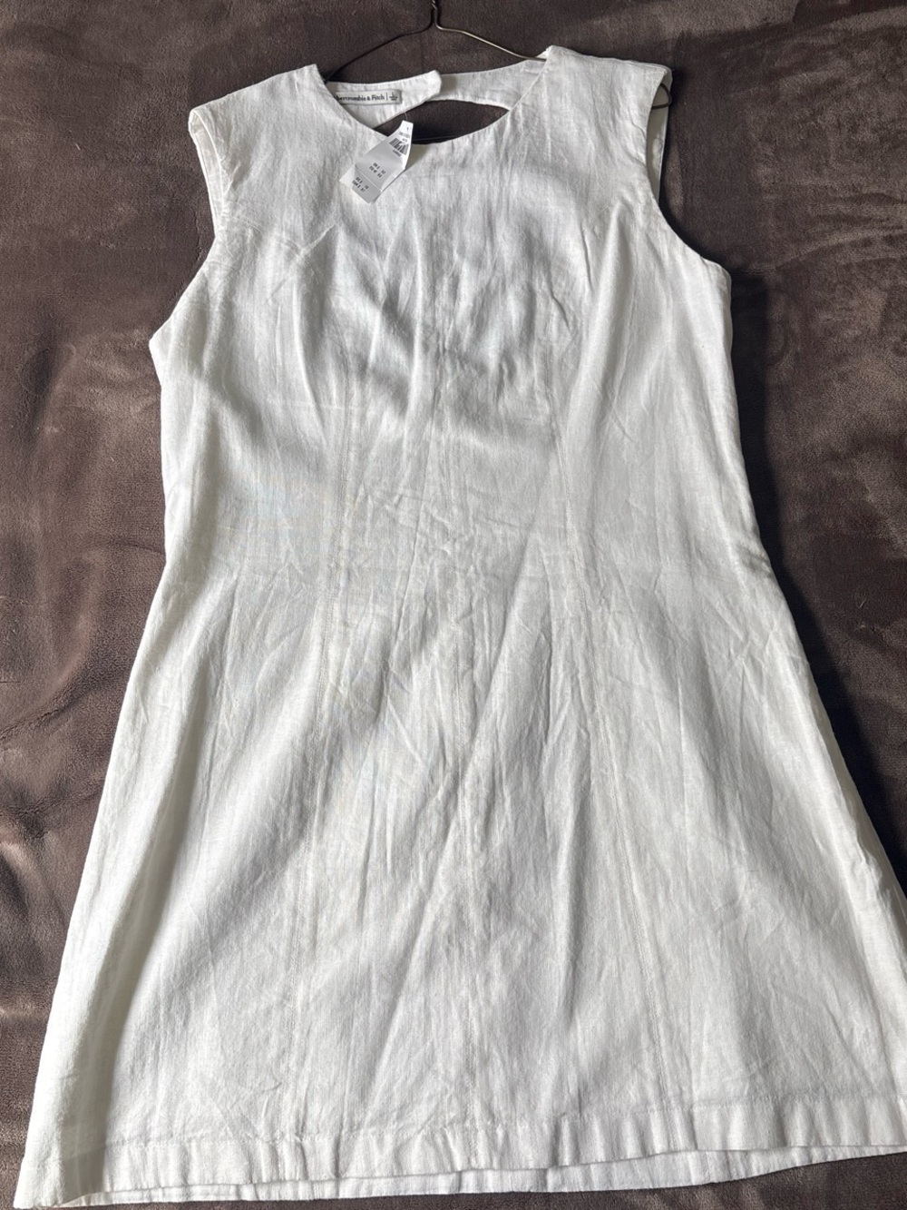 Abercrombie & Fitch White Sleeveless A-Line Mini Dress